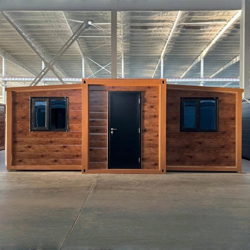 Customizable 40FT Folding Prefab Tiny House 20FT Foldable Container Modular Home Steel and Wooden Material