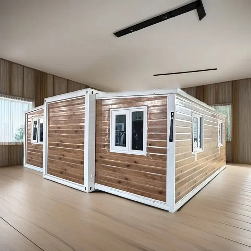Ready Made Container House with Modern Mobile Home 40ft 3 Bedrooms Prefab Expandable Villa Garden Design Hot Sale