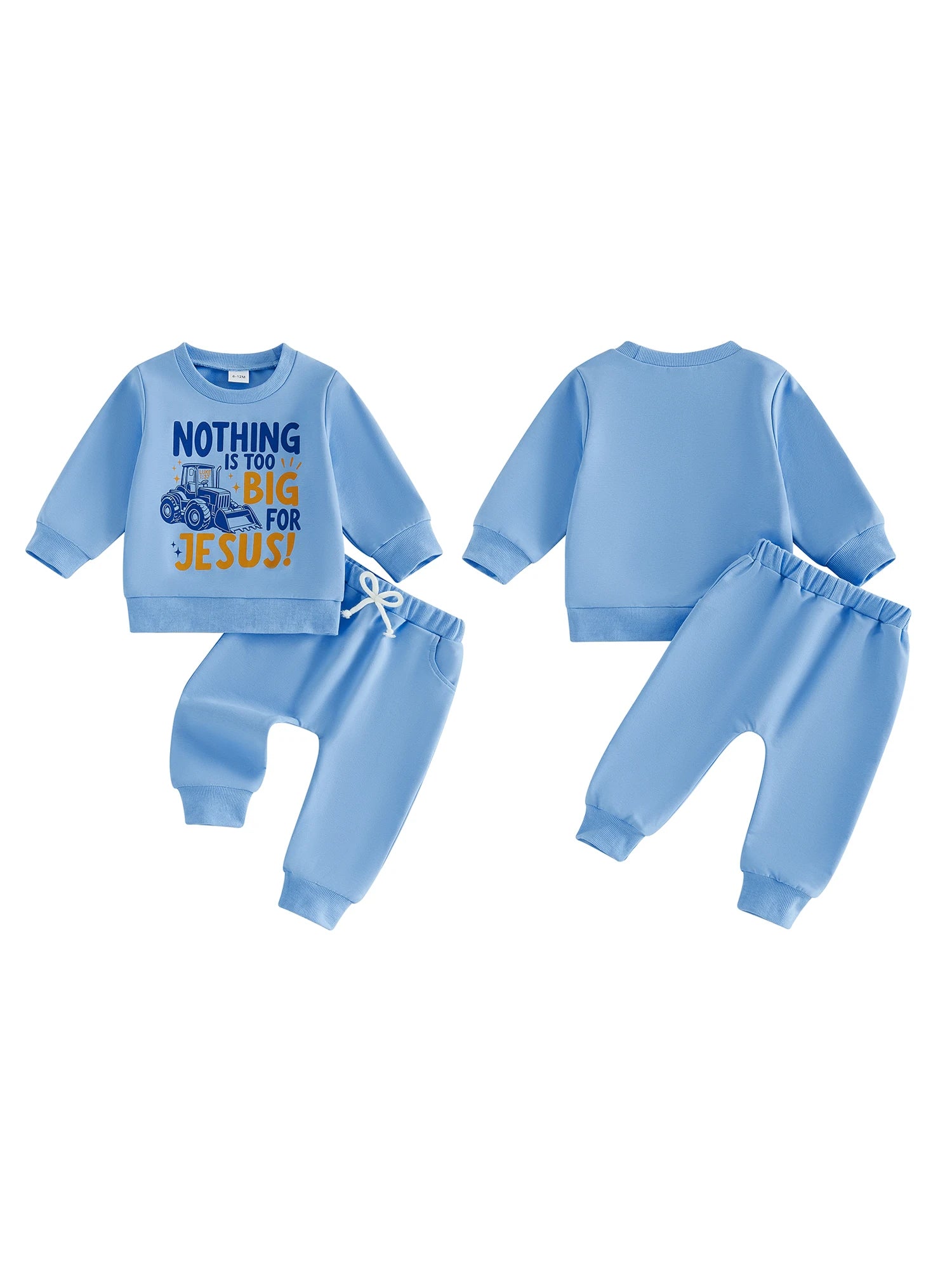 Long Sleeve Fall Outfit Long Toddler Boy Fall Boy Neck Long Jogger Pants Crew Neck Sweatshirt High Quality