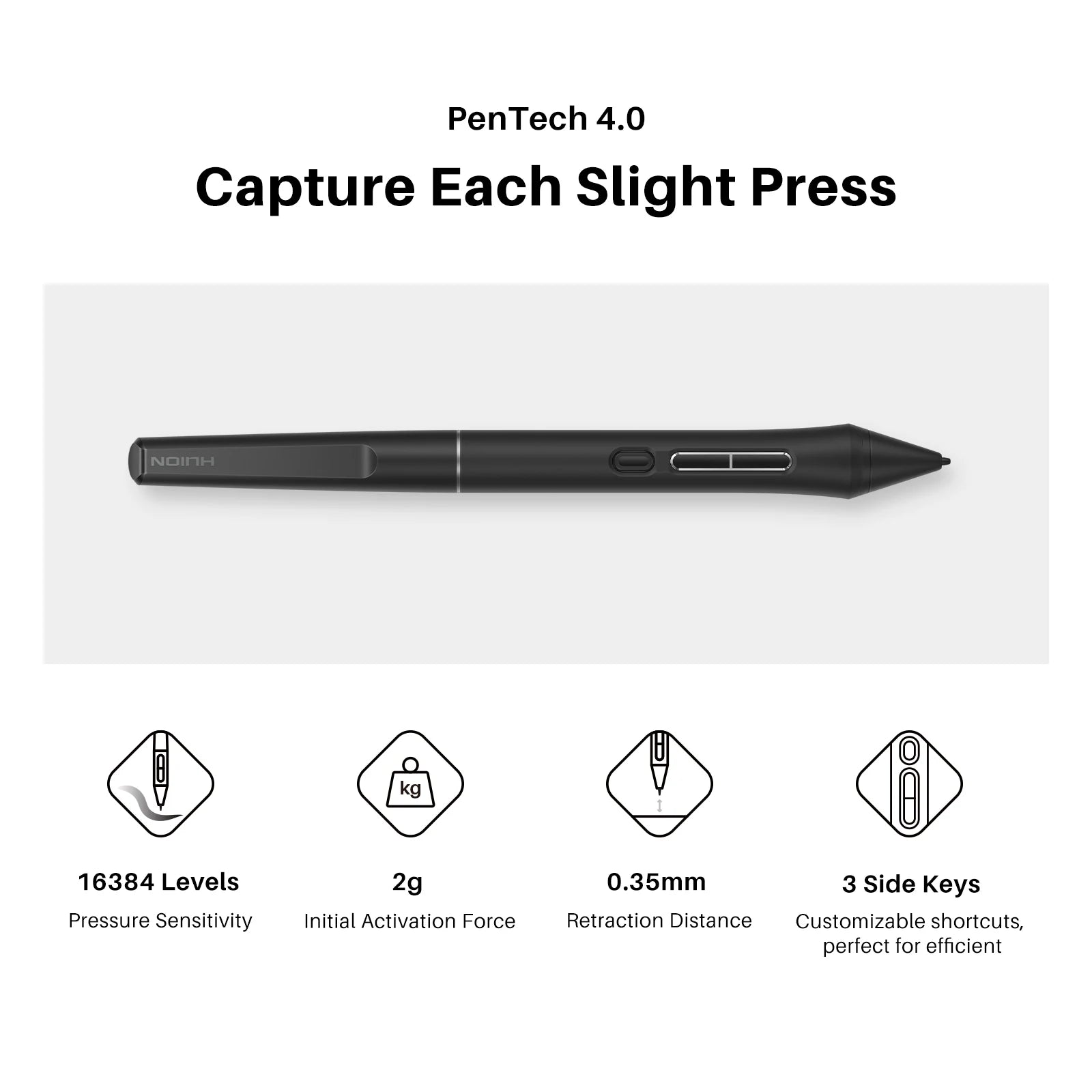 Huion Kamvas 13 (Gen 3) Portable Pen Display, 13.3" FHD Anti‑Sparkle Canvas Glass, 16384 Pressure Levels,for Digital Art & Desig