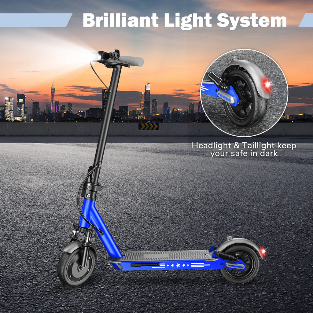 HiQiS V9 Plus Electric Scooter 13Ah Power Battery 350W Motor Front And Rear Shock Absorbers E-Brake Drum Brake City Commute Hike
