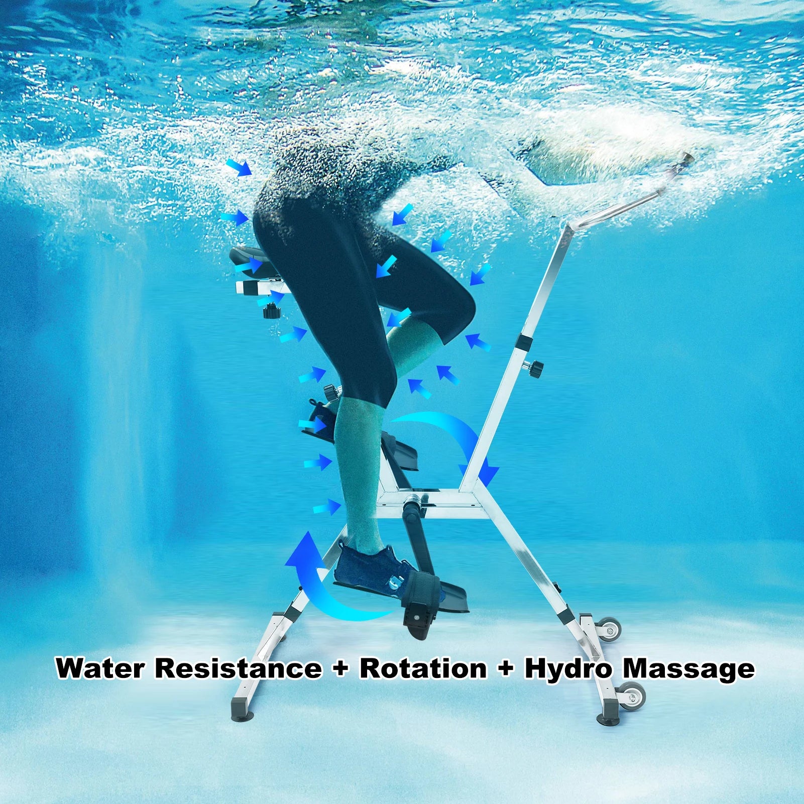 Aquatic Bike Pool Exercise Water Bike Workout Equipment Machine, Aquatic Cycle Swimming Pool Bike for Fitness Centers, Home Gym