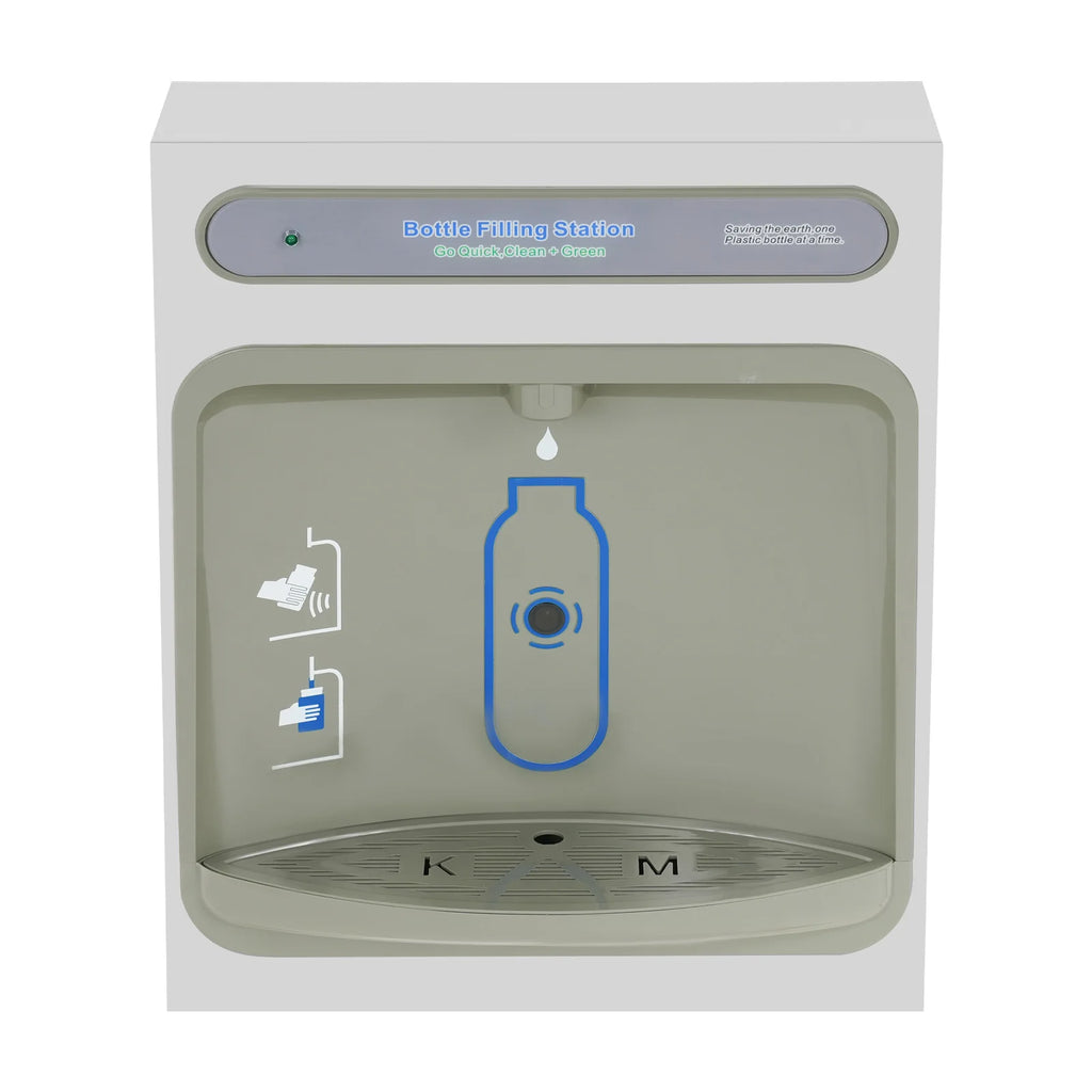 Wall Mounted Water Dispenser Touchless Sensor, Induction Bottle Filling Station 1.8GPM, 304 Stainless Steel Filtered for Office Home Gym