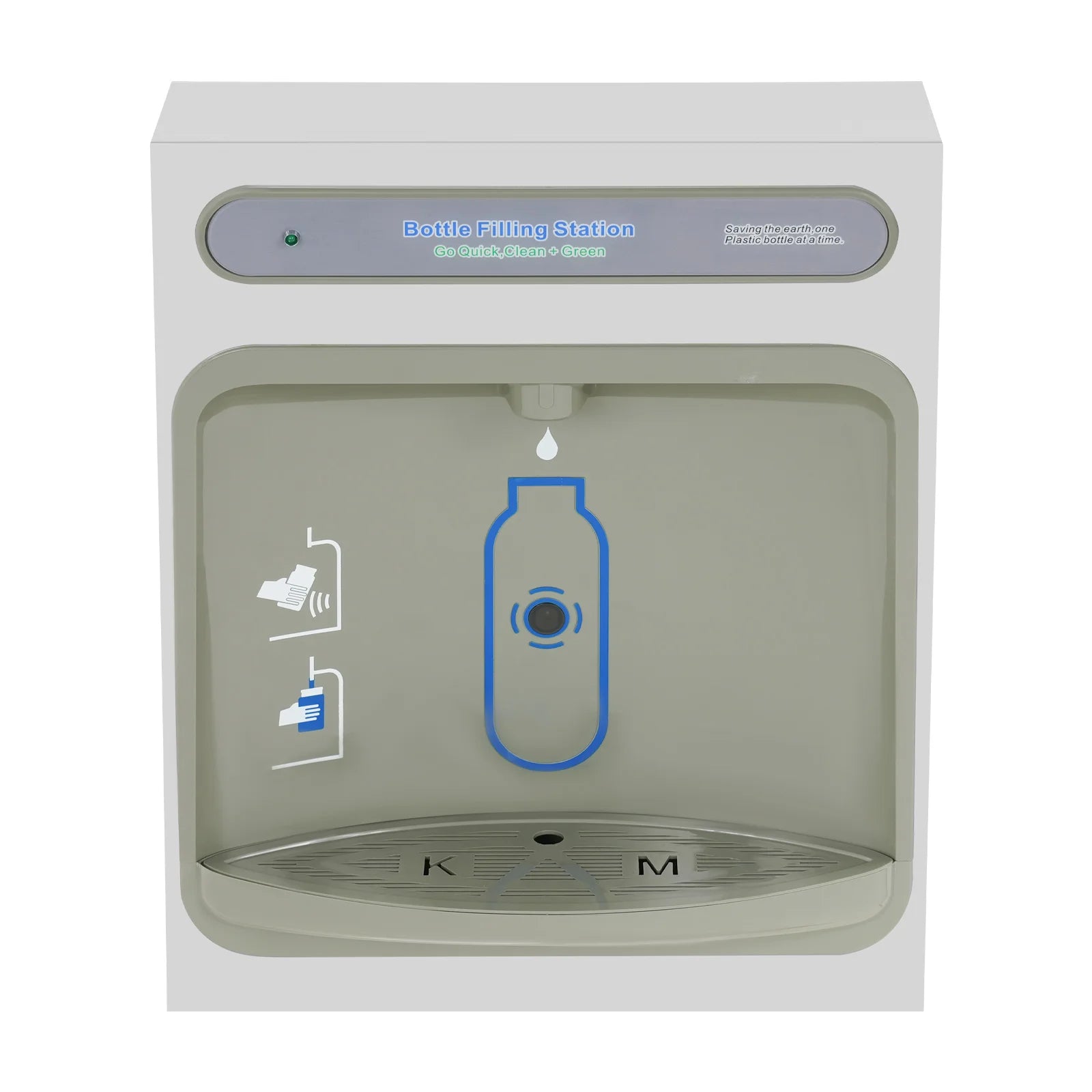 Wall Mounted Water Dispenser Touchless Sensor, Induction Bottle Filling Station 1.8GPM, 304 Stainless Steel Filtered for Office Home Gym