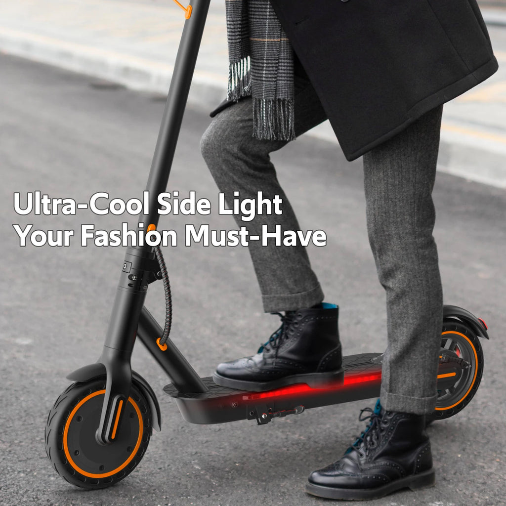 Electric Scooters for Adults & Teen, 550W Motor 19Mph Top Speed E-Scooter, 19 Miles Range, Folding W/Side Lights, UL2272 Dual Brake & App