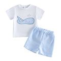 Cute Toddler Boys Beachwear Set with Shark Print Rash Guard and Quick Dry Swim Trunks for Summer Vacation 2Pcs Outfit