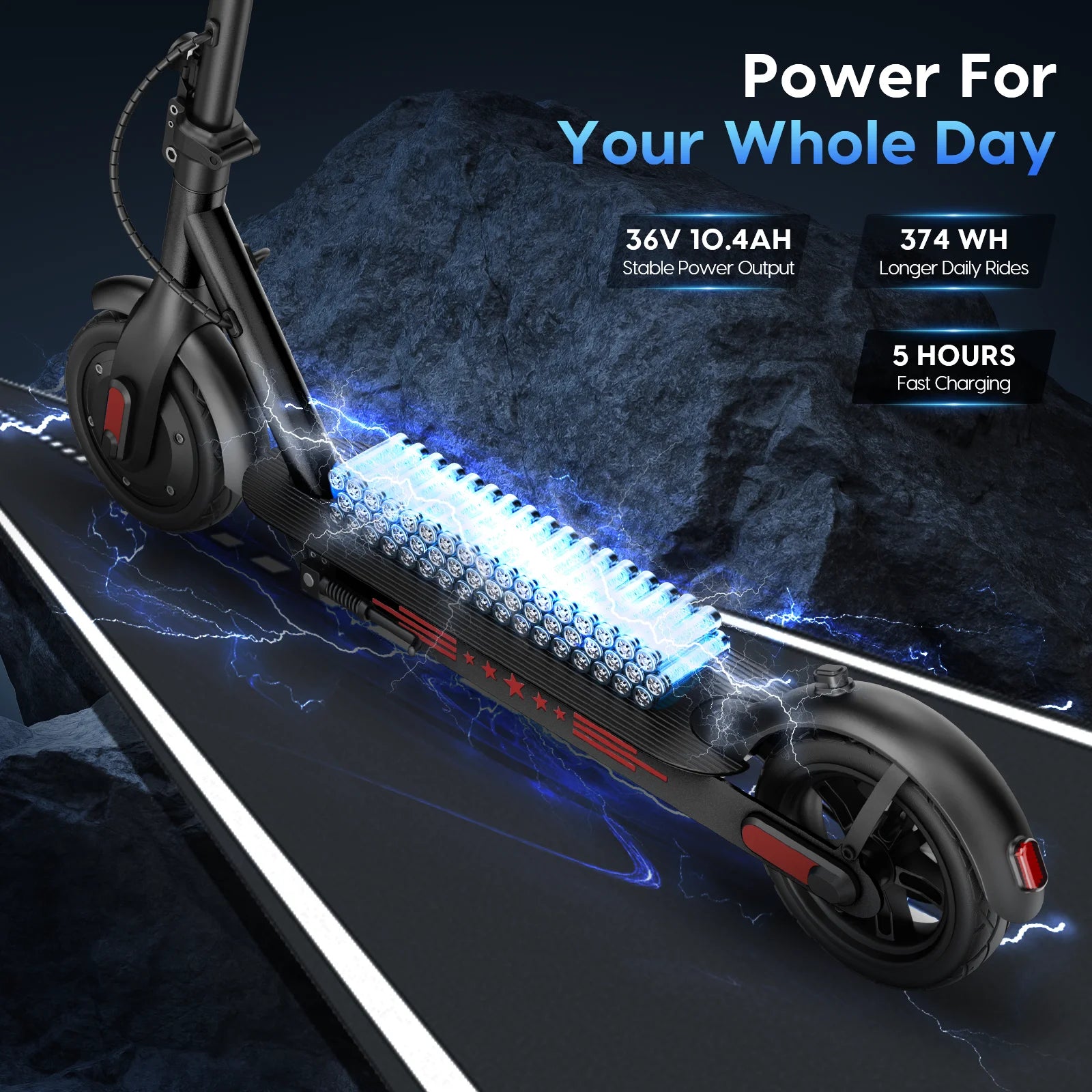 HiQiS V9 Max Electric Scooter 10Ah Power Battery 350W Motor Front And Rear Shock Absorbers E-Brake Drum Brake City Commute Hike