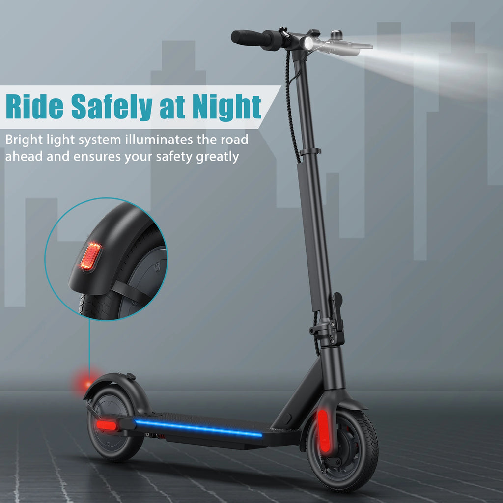 CAROMA Electric Scooter 20 Mile Range Folding Electric Scooter For Commuters With App&Dual Braking System,UL 1 Year Warranty