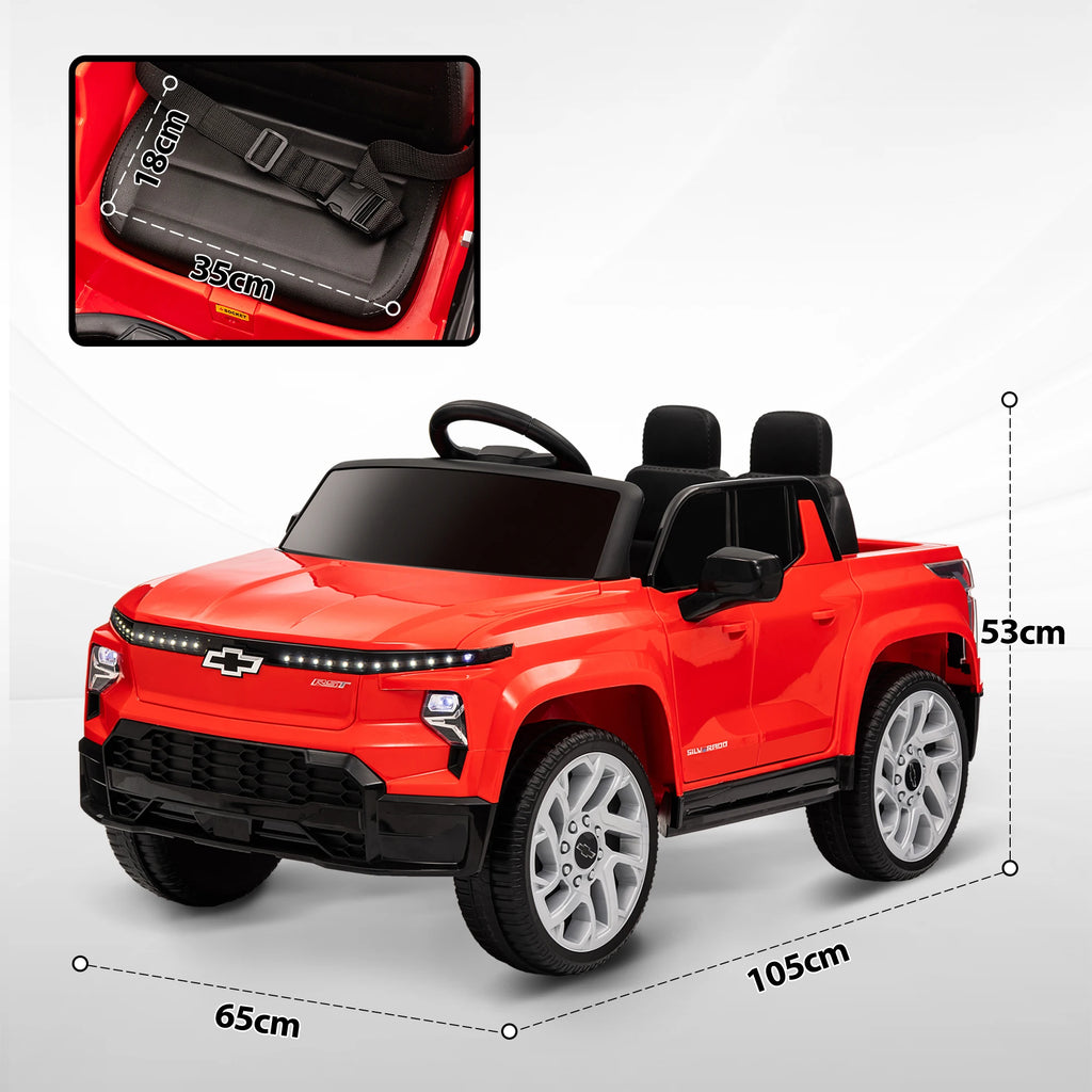 12V Kids Ride on Electric Car with Parent Remote Control Suspension LED Lights Music Player 0.8-2MPH for Kids Red, Built-In Music Player