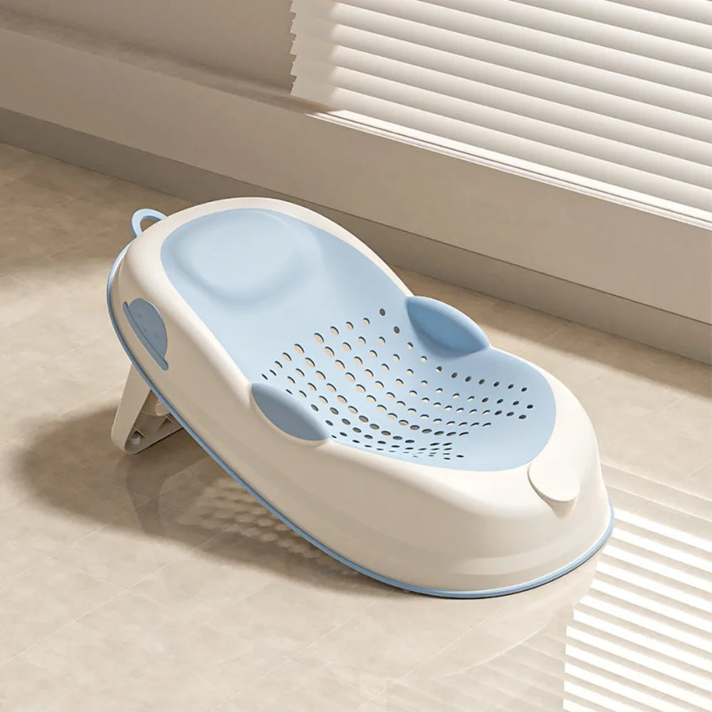 Temperature Sensing Bath Seat Mat Support Structure Mesh Material Baby Bath Net Comfortable Easy to Use Bath Rack Infant Care