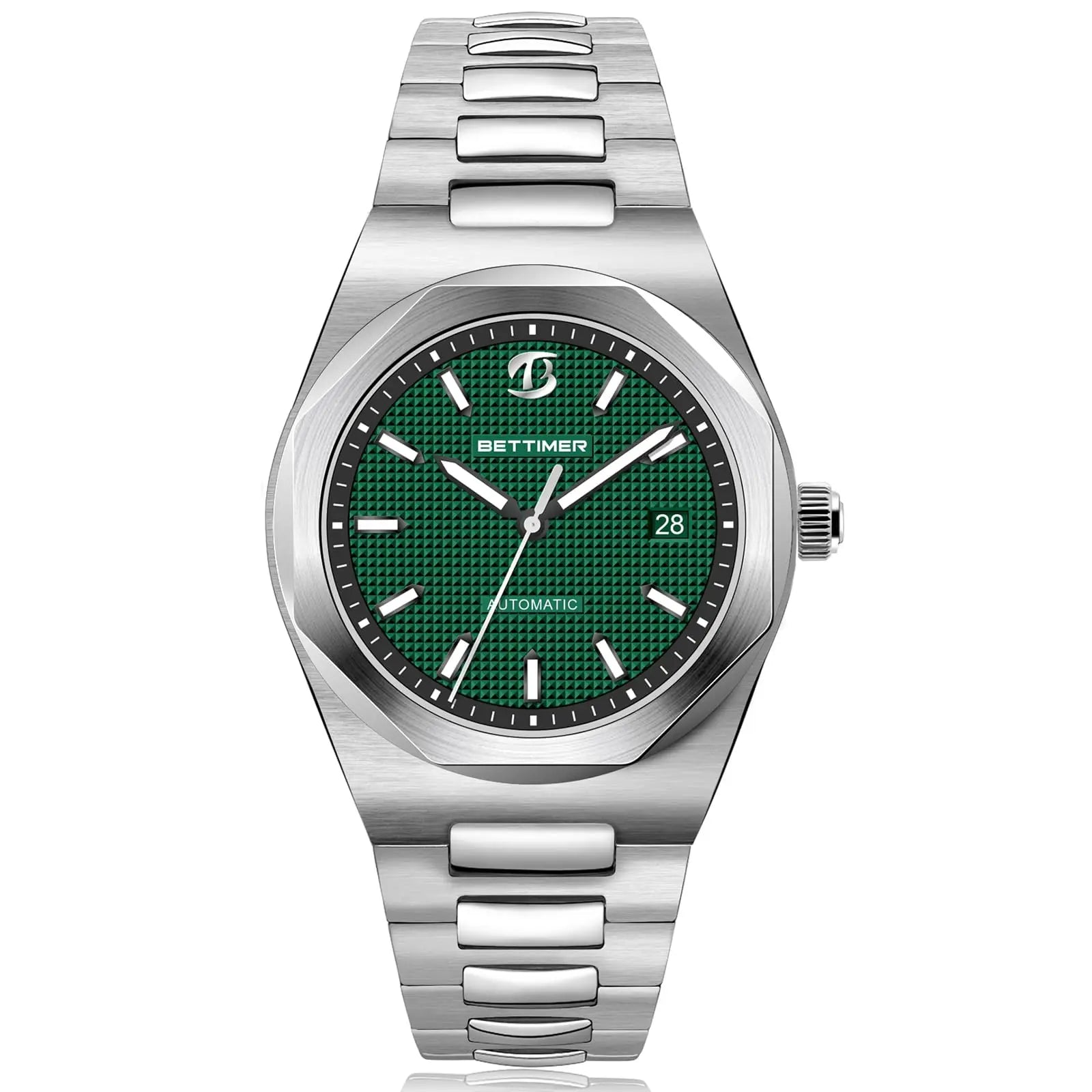 B8001 V1 BETTIMER Automatic Watches Men PT5000 Movement 40mm 316L Stainless Steel 10ATM Water Resistance Self-Winding Mechanical