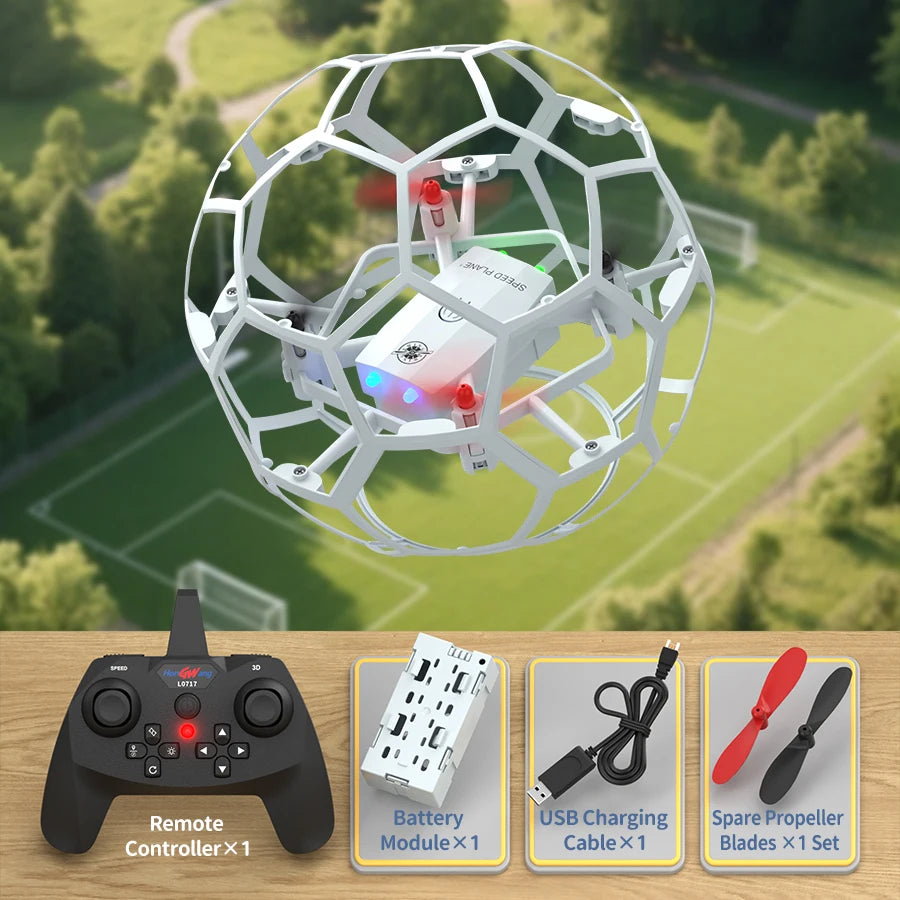 DIY assembly of football drone remote control flying ball educational and competitive children's toys