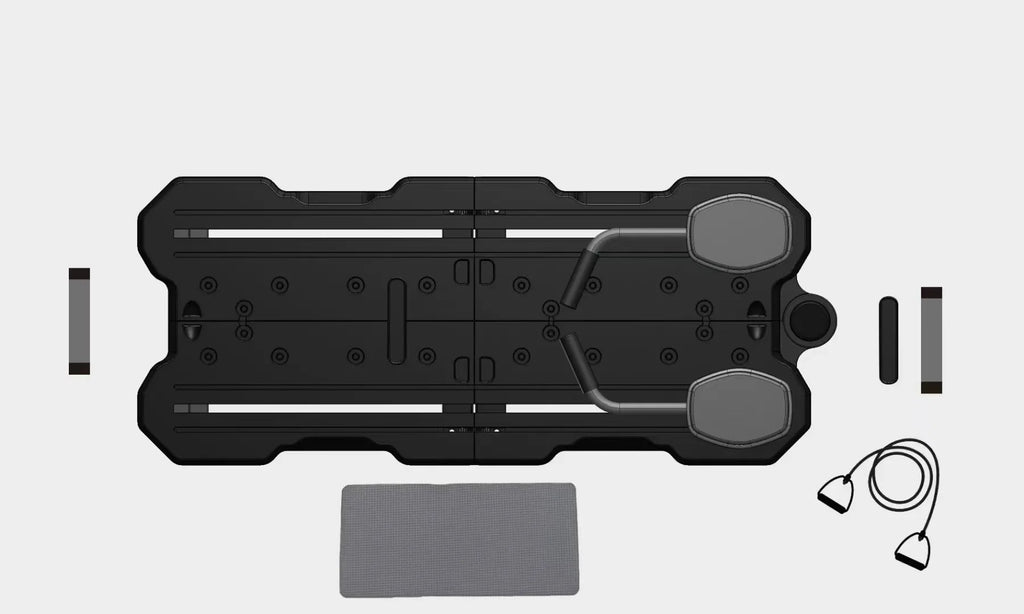 YTYIN Best-Selling 6-in-1 Sports Reformer Pilates Machine Home Fitness Equipment With Push-up Board Ab Wheel Roller Plate Made S