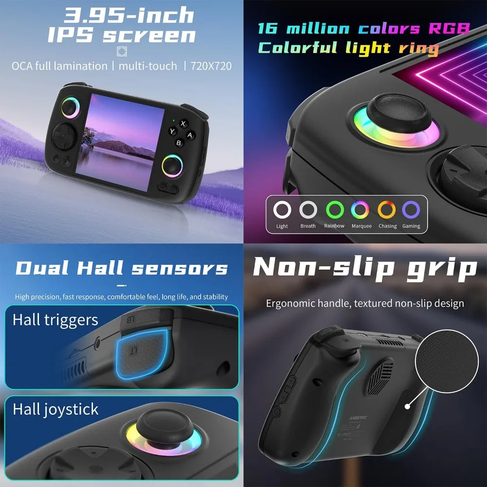 Portable 3.95 Inch Touchscreen Android 13 Gaming Console with 5200mAh Battery