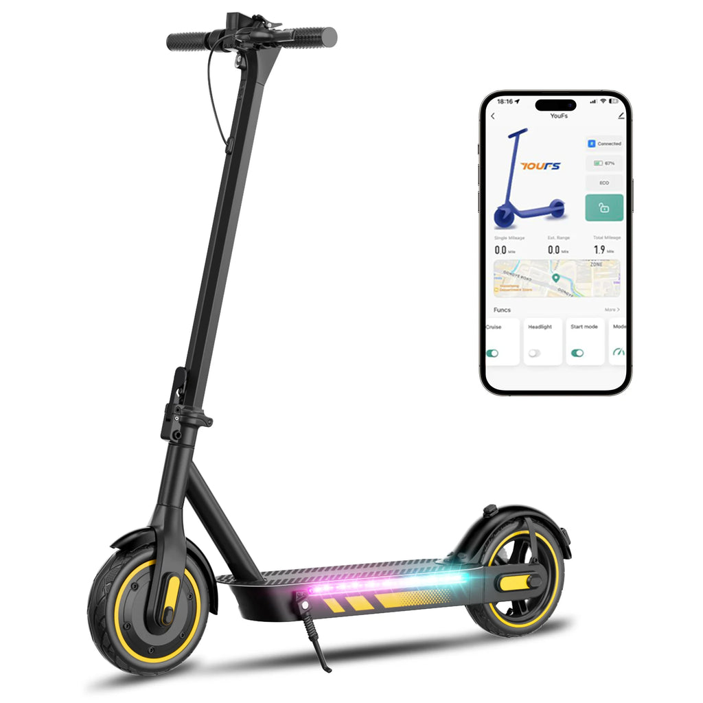 Keemigo 36V15AH Battery Electric Scooter For Adults 600W Motor 10" Air Tires 25 MPH 28 Miles Range Folding With Dual Suspension