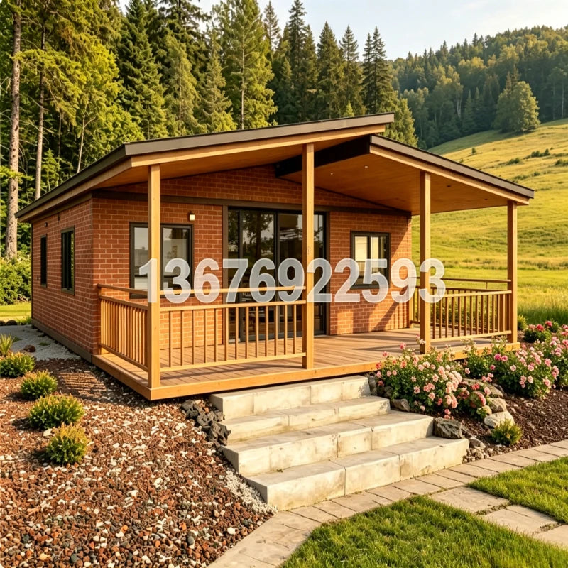 Customized 20ft Modern Prefab Modular House Foldable Container Home 2 Bedrooms Expandable Tiny Home Light Steel Frame Waterproof