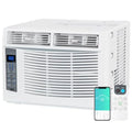 WiFi Enabled 6, 000 BTU Window Air Conditioner, Smart Window AC Unit with Remote, Energy Saving, Easy Install Kit, Cools up to