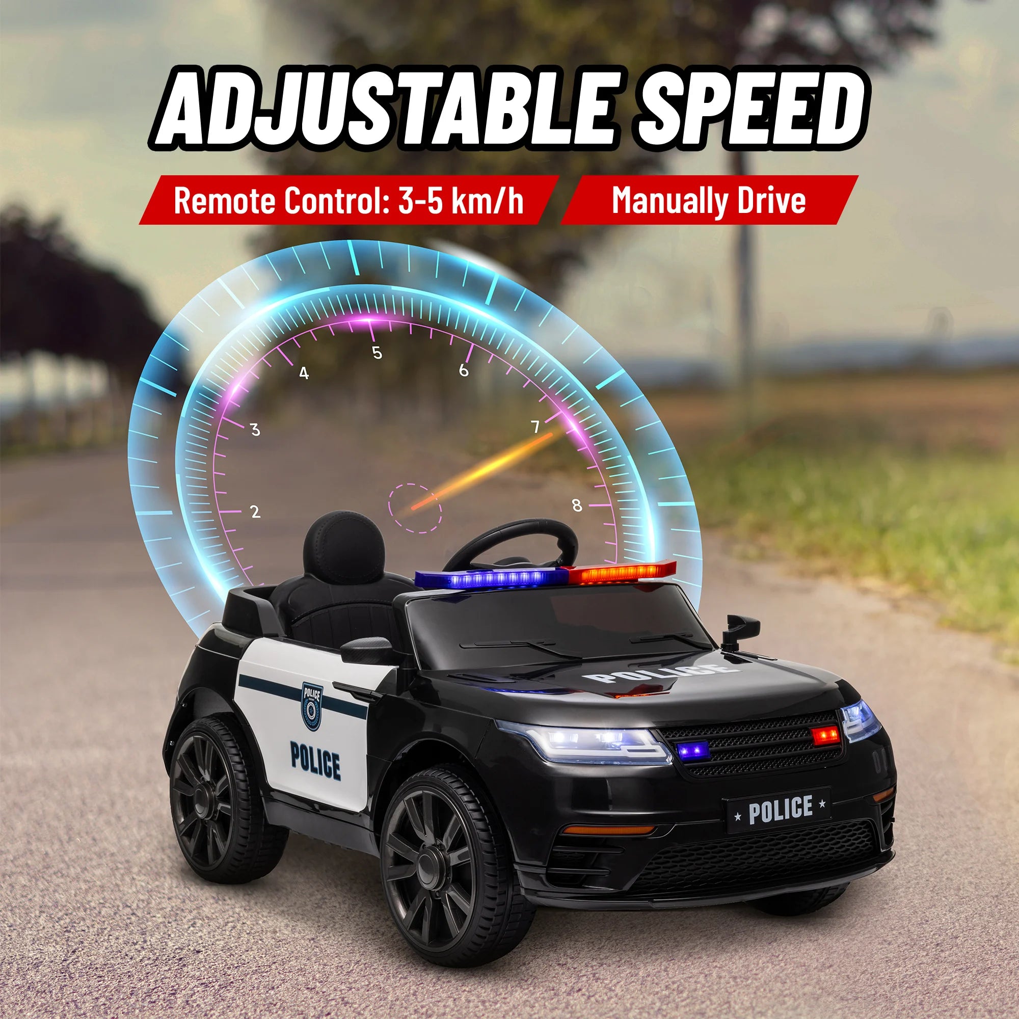 12V Kids Ride on Electric Car with Parent Remote Control Suspension LED Lights Music Player 1.9-3.1MPH for Ages 37-95 Black, Built-In Music Player