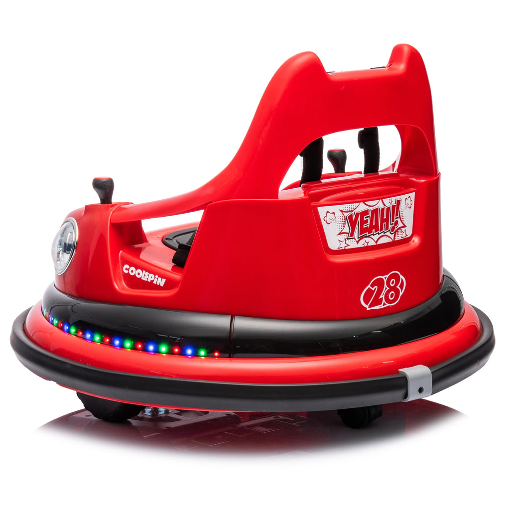 12V Kids Ride on Electric Car with Parent Remote Control LED Lights Bluetooth Music for Kids Red, Bluetooth Music Player, Built-In Music Player