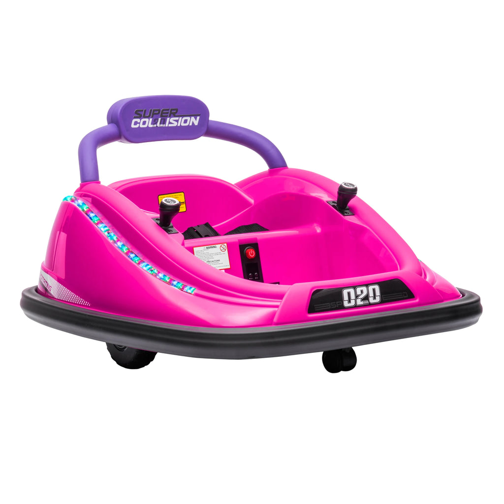 12V Kids Ride on Electric Car with Parent Remote Control LED Lights Music Player for Ages 24-60 Pink, Built-In Music Player, LED Headlights