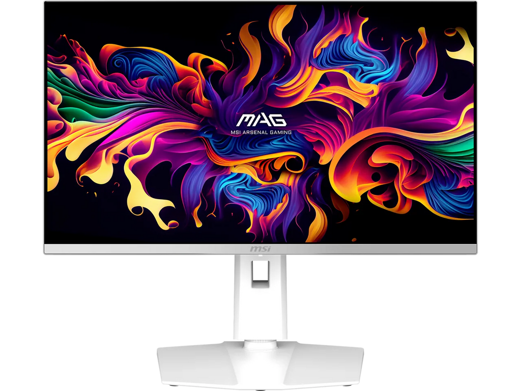MSI 27" QHD 2K 1440P 280Hz with FreeSync Premium Pro & G-Sync Compatible 0.03ms HDR400 USB-C White OLED Gaming Computer Monitor with Height Adjustable, Swivel, Pivot & Tilt stand MAG272QPW QD-OLED X28