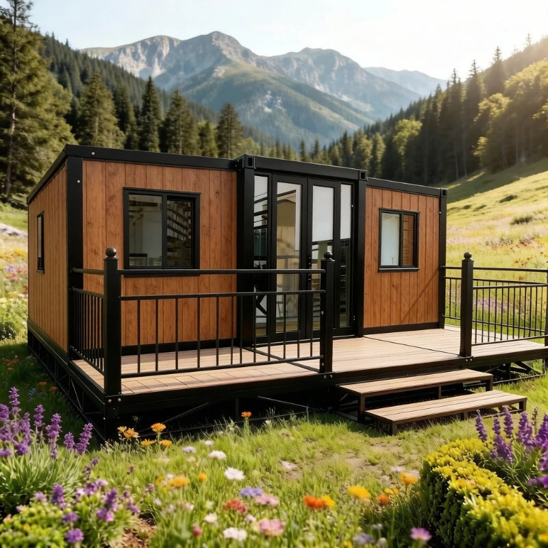Prefab Mobile Tiny House Prefabricated Homes 2 3 Bedroom Expandable Container House 20ft 40ft Light Steel Home Garden Rooms