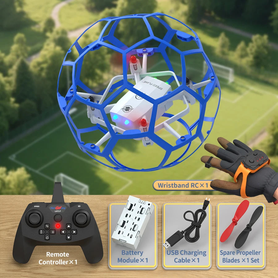 DIY assembly of football drone remote control flying ball educational and competitive children's toys