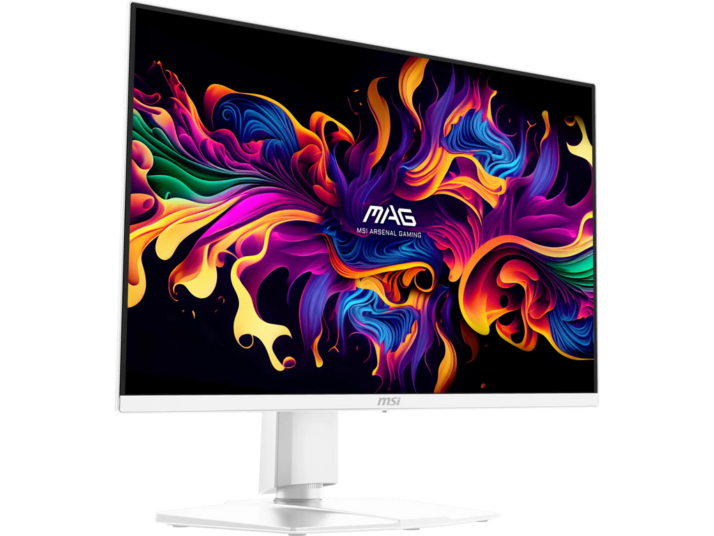 MSI 27" QHD 2K 1440P 280Hz with FreeSync Premium Pro & G-Sync Compatible 0.03ms HDR400 USB-C White OLED Gaming Computer Monitor with Height Adjustable, Swivel, Pivot & Tilt stand MAG272QPW QD-OLED X28