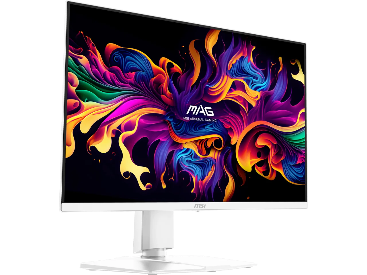 MSI 27" QHD 2K 1440P 280Hz with FreeSync Premium Pro & G-Sync Compatible 0.03ms HDR400 USB-C White OLED Gaming Computer Monitor with Height Adjustable, Swivel, Pivot & Tilt stand MAG272QPW QD-OLED X28