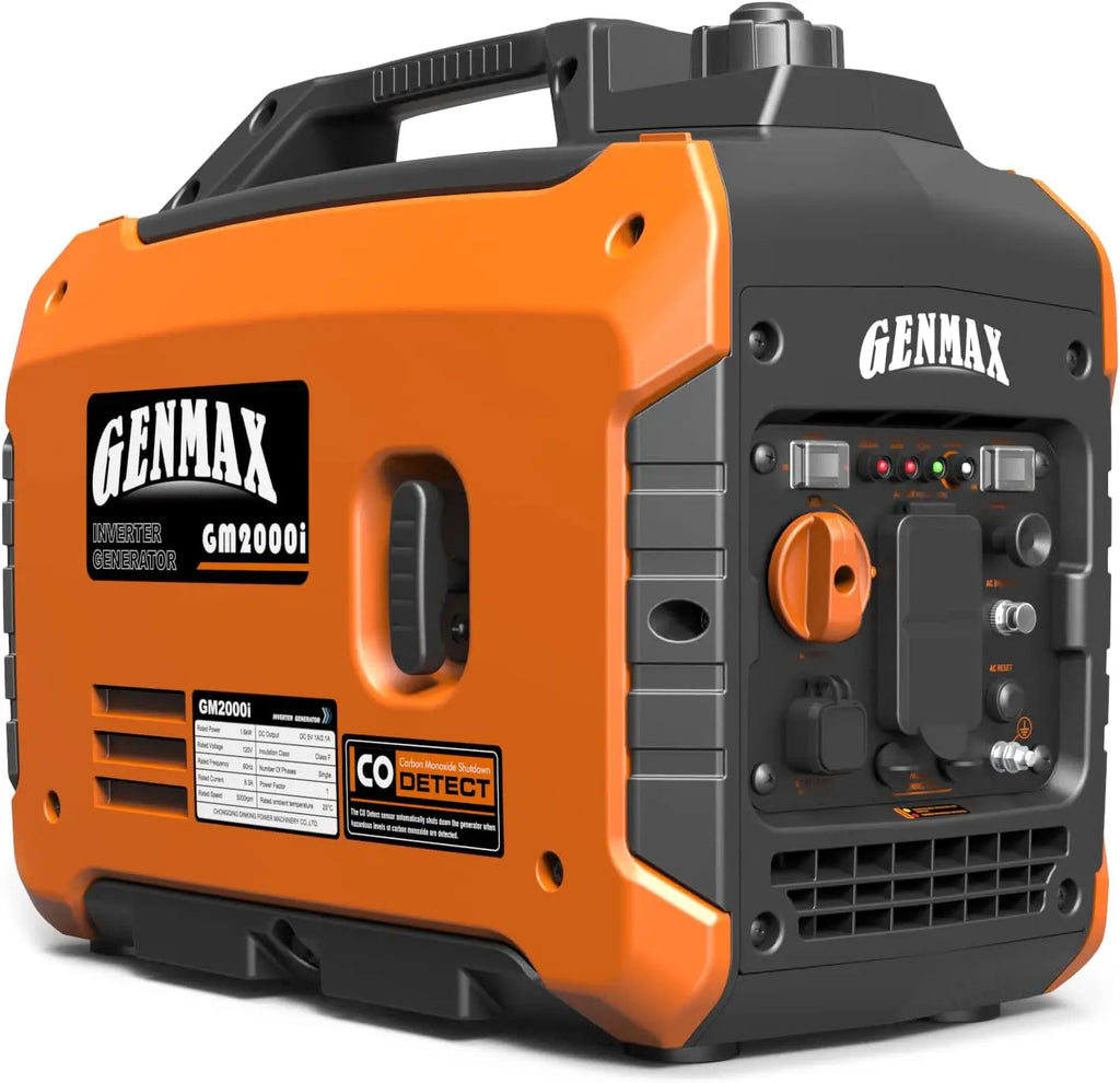 Portable Generator, 2000W Ultra Quiet Gas Engine, EPA Compliant, Eco Mode Function, Ultra Light, Suitable for Backup Home and Ca