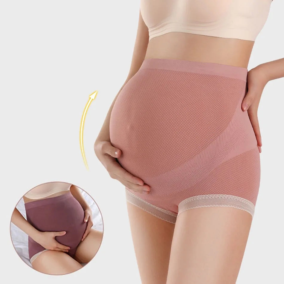 Elastic Belly Band Maternity Panties Comfort Support Breathable and High-Waisted Underwear Pregnant Women comfortable Panties