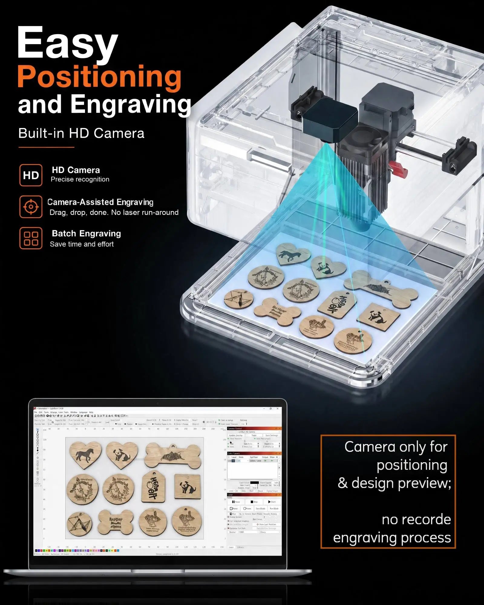 Carverall Laser Engraver Machine, K4 3W, A1 Pro 5W/10W, HD Camera Positioning & Dual Laser Metal Cutter, WiFi App Control, Enclosed Desktop Engraving Tool for Wood Acrylic Leather DIY Craft Home Workshop