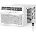 U-shaped window air conditioner for large rooms, aluminum housing, white, 12000 BTU cooling capacity with 3-in-1 cool/dehumidif