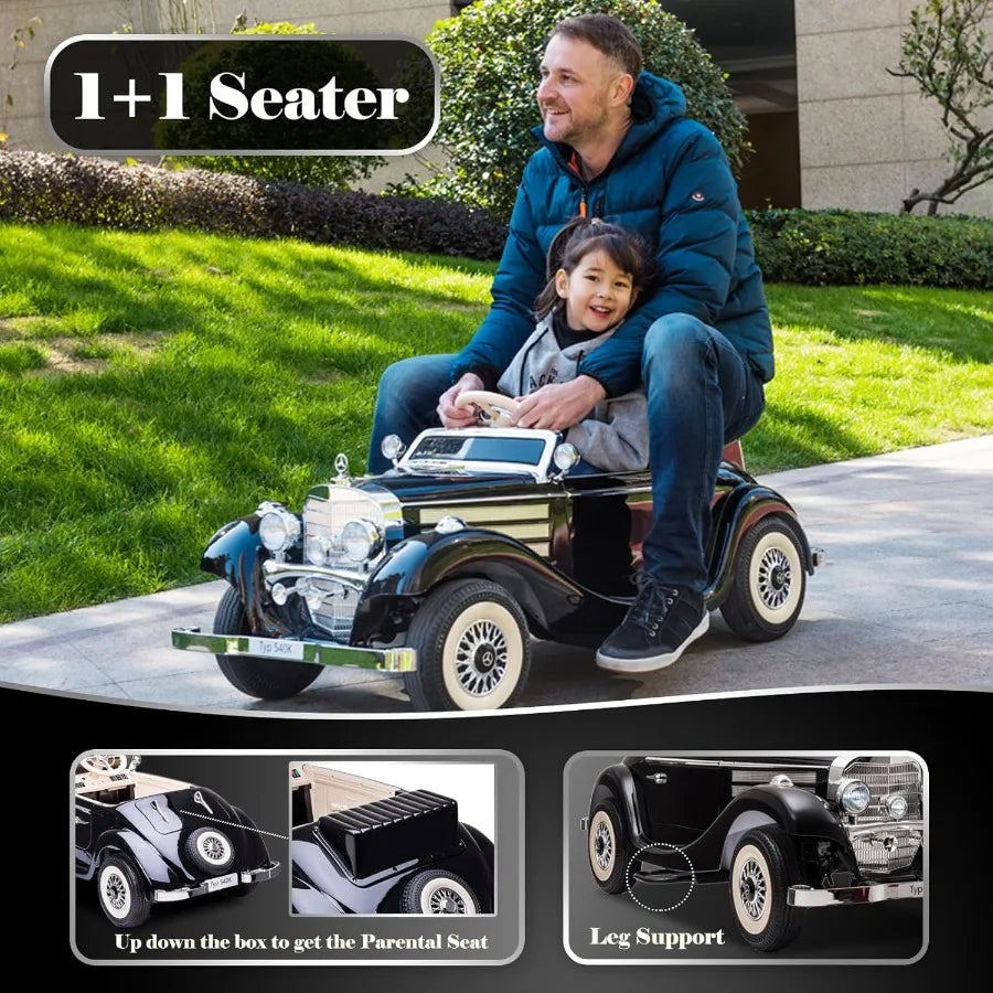 Kids Ride On Car with Remote Control Compatible with Mercedes Benz 12V 14Ah Power Vehicles Wheels Parent-Child Max Load 220Ibs R