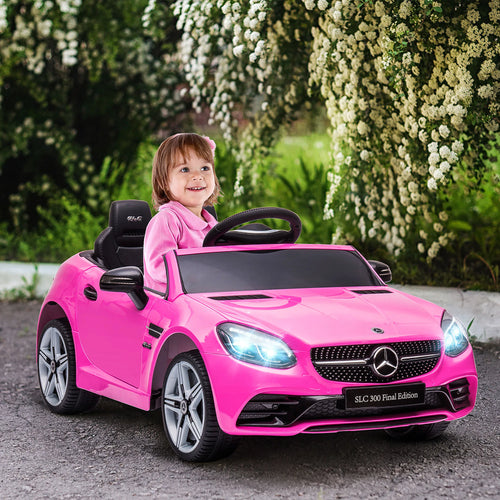 12V Kids Ride on Electric Car with Parent Remote Control Suspension LED Lights Music Player 3.1MPH for Ages 3-6 Pink, Built-In Music Player