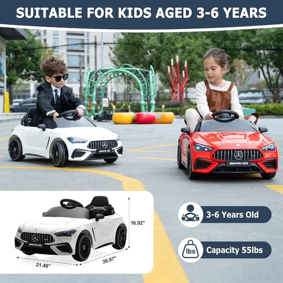 Licensed Kids Electric Car, Children Ride On Toy, Battey-Powered Vehicle with Parental Remote Control/Soft Start/3 Speeds/Horn &