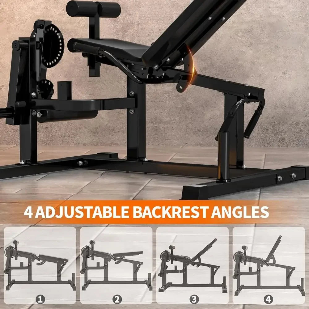 700LB Capacity Plate Loaded Leg Machine for Home Gym: Train Quads, Hamstrings, and Glutes