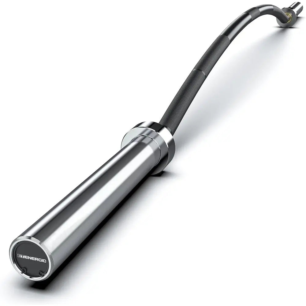 7ft Curved Barbell with 1000LB Load Capacity, Men's Bar featuring Hard Chrome Sleeves or 2 Plates
