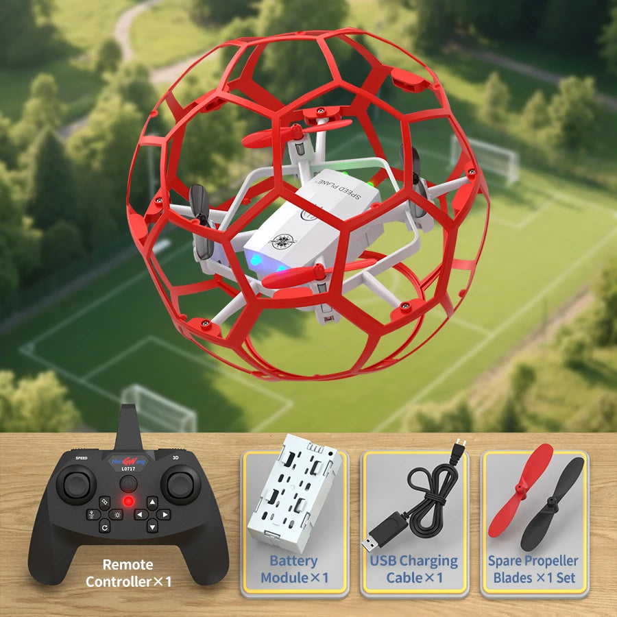 DIY assembly of football drone remote control flying ball educational and competitive children's toys