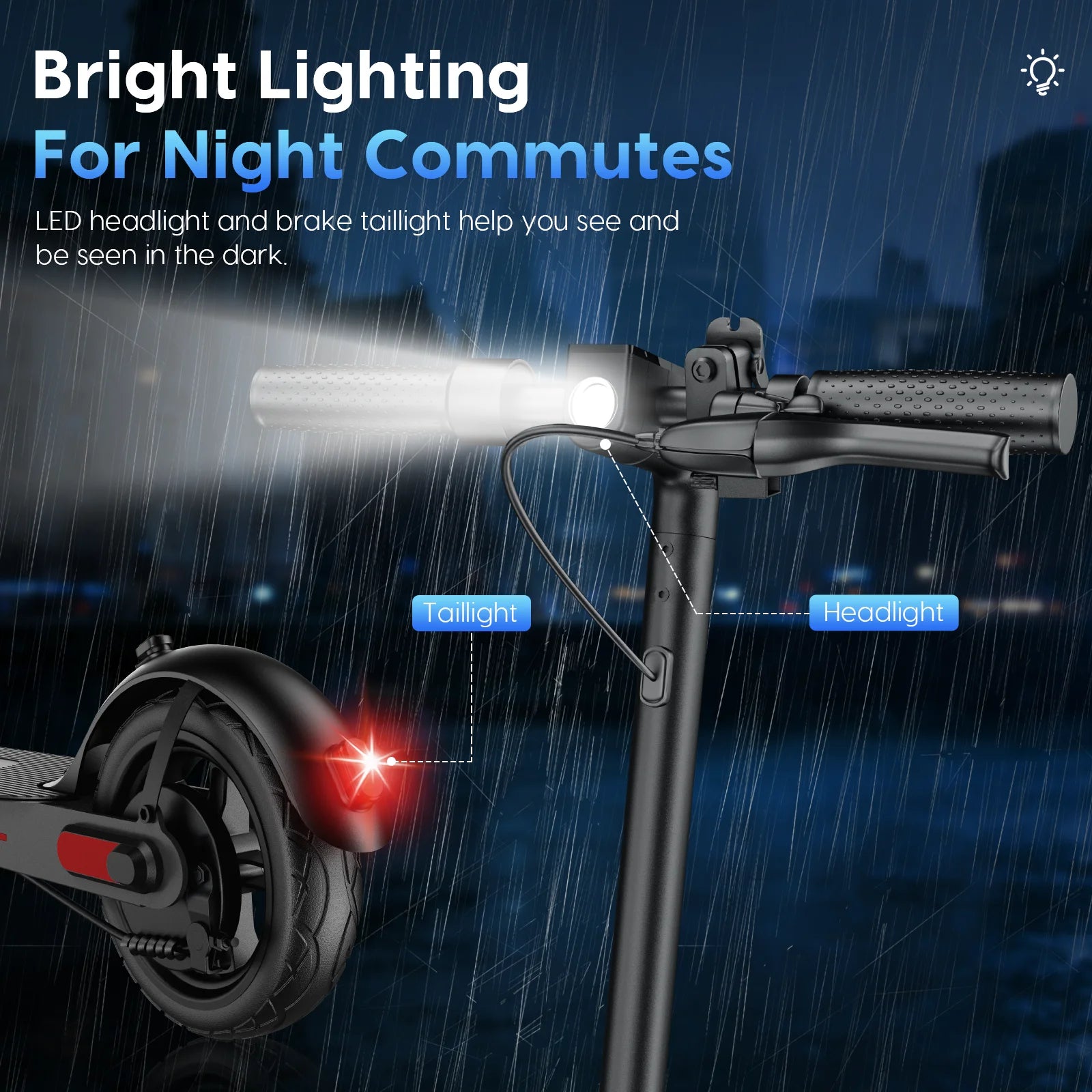 HiQiS V9 Max Electric Scooter 10Ah Power Battery 350W Motor Front And Rear Shock Absorbers E-Brake Drum Brake City Commute Hike