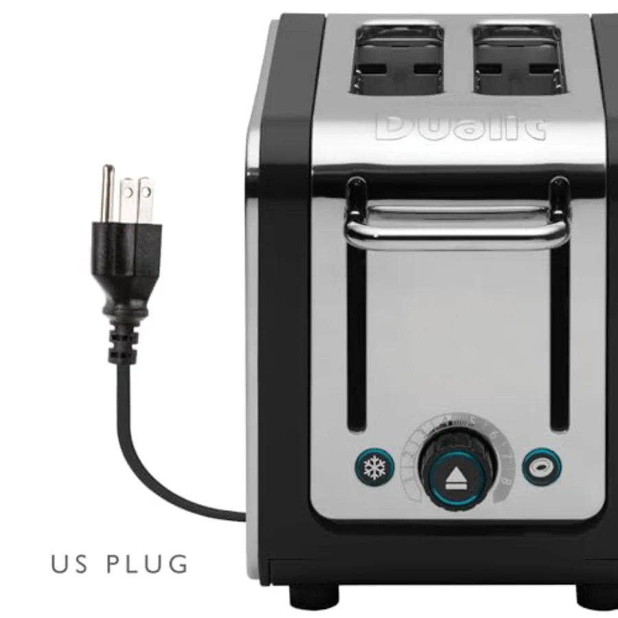Design Series 2 Slice Toaster Polished Stainless Steel with Black Trim Extra-Wide Slots Peek and Pop Function Patented Perfect