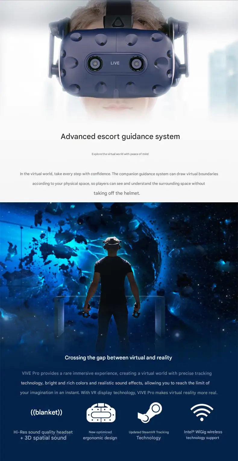HTC VIVE Pro 2 Full Kit Virtual Reality System