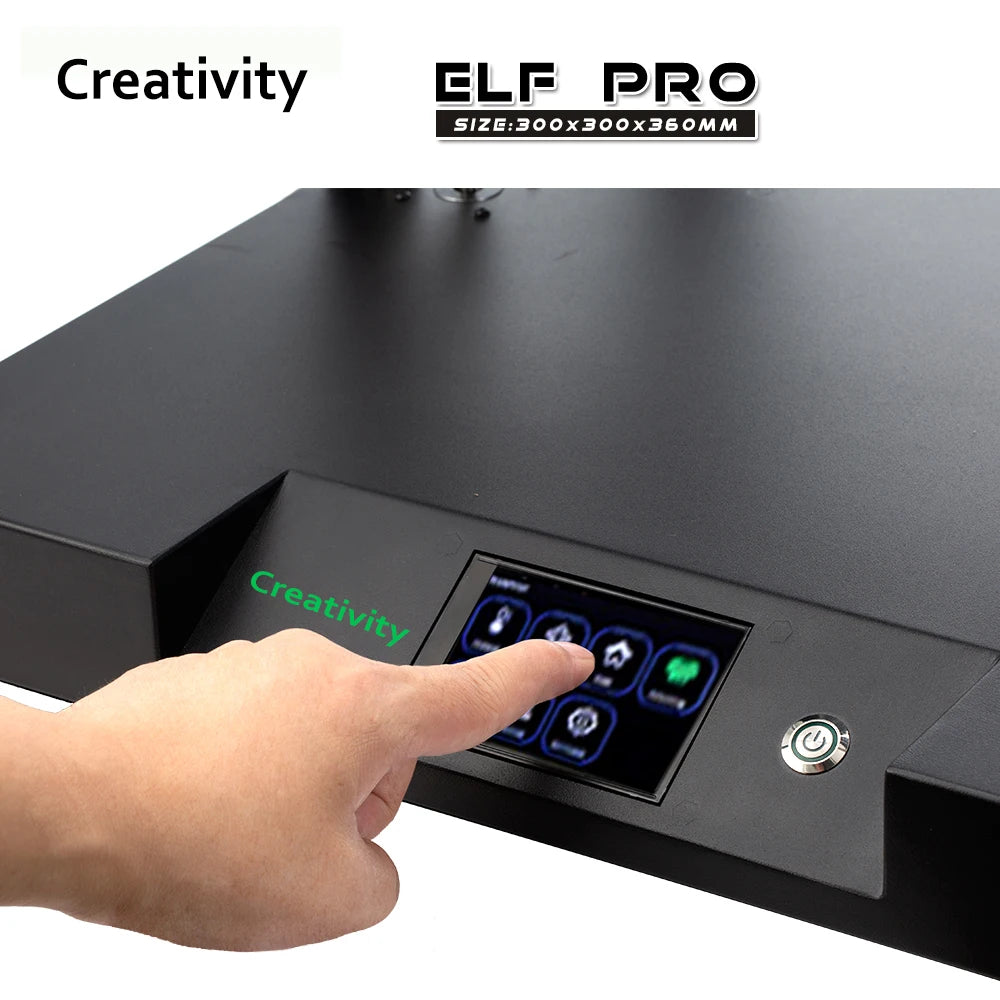 Creativity 3D Printer Corexy ELF Pro with Silent Motherboard Meanwell Power Supply Lattice Glass Platform and Resume Printing