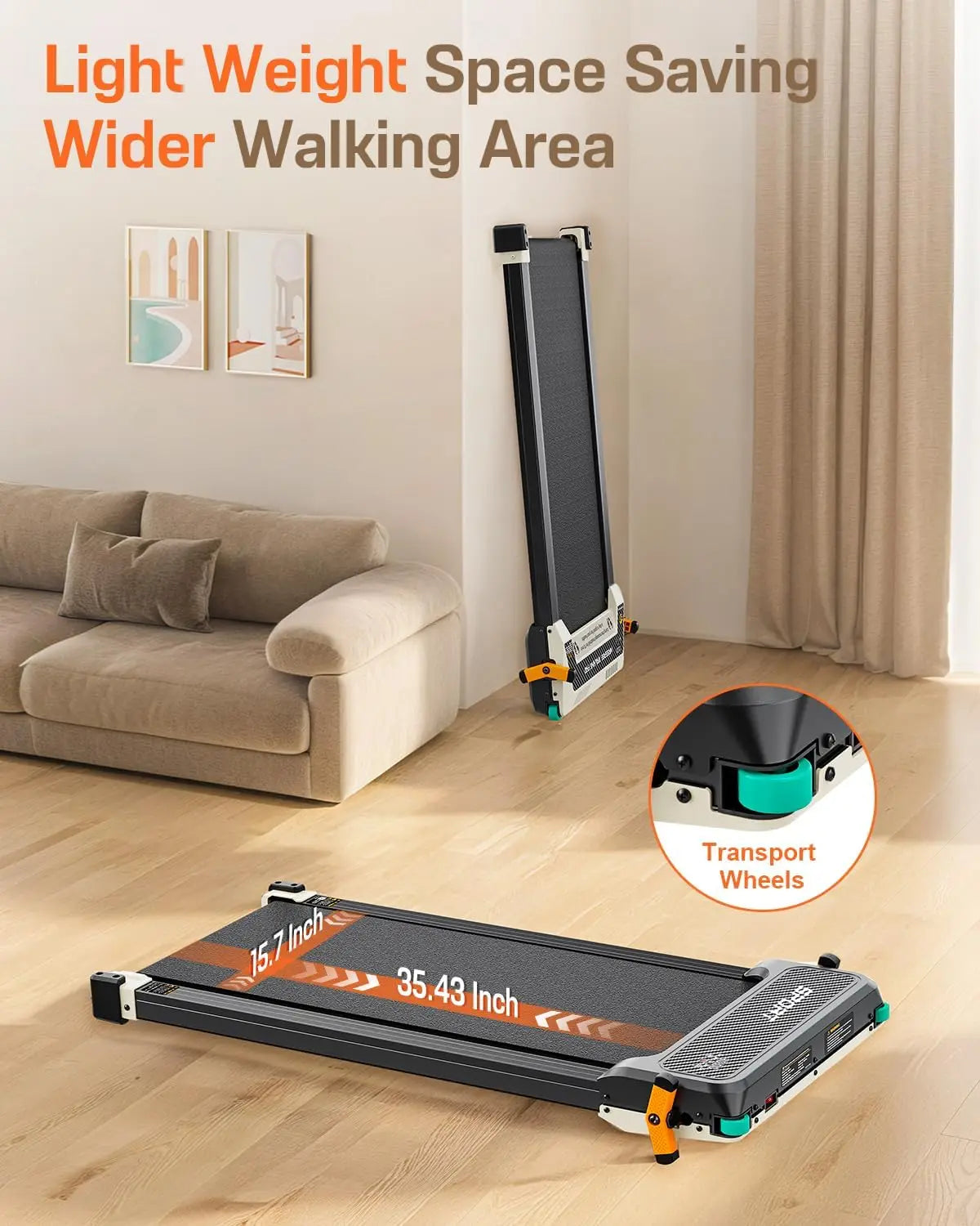 Walking Pad with Incline, Incline Treadmills for Home, 2.5 HP Under Desk Treadmill Small with Remote Control, Walking Pad Small