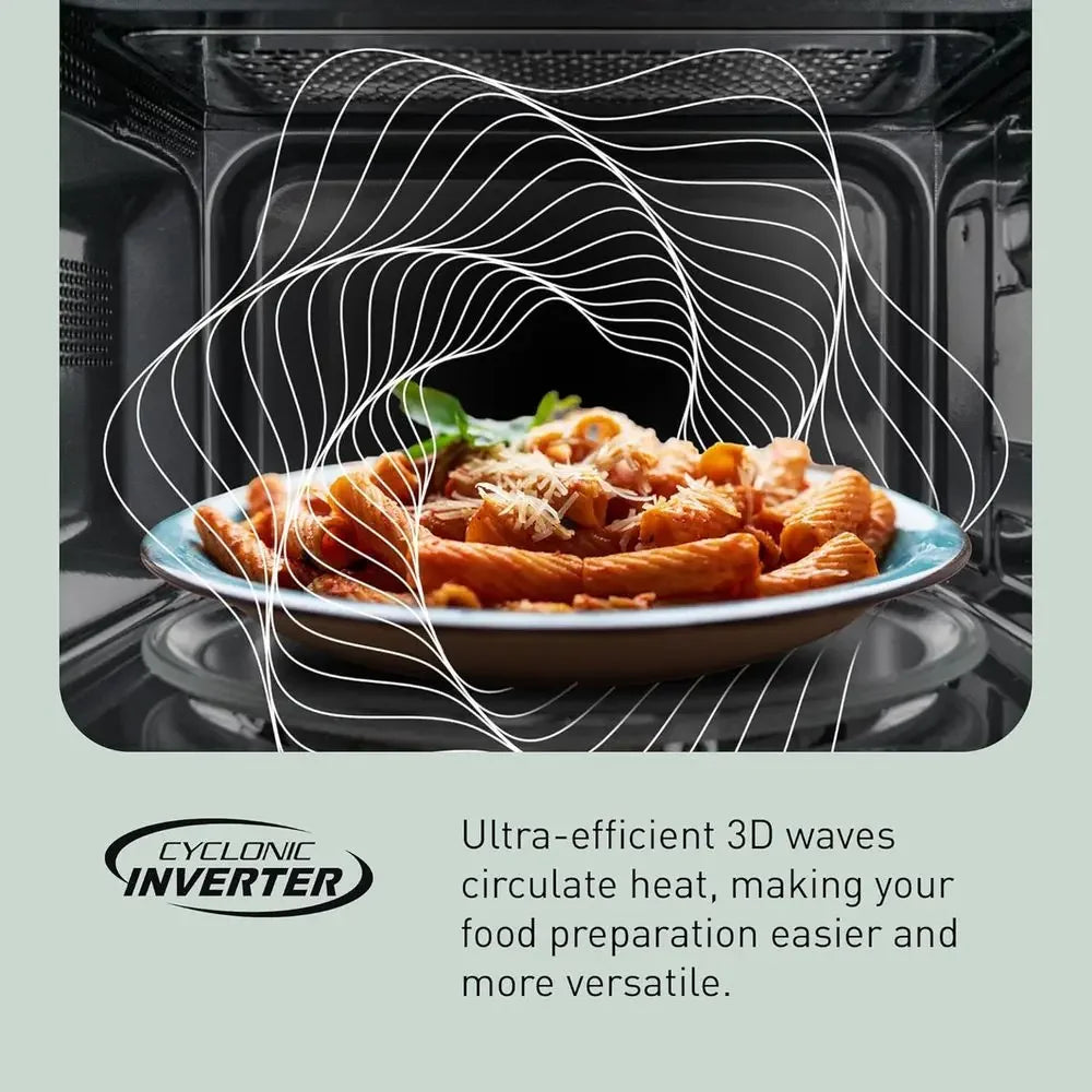 Microwave Oven, Stainluntertop/Built-In Cyclonic Wave with Inverter Technology and Sensor, 2.2 Cu. t, 1250W, NN-SN97JS (Silver)