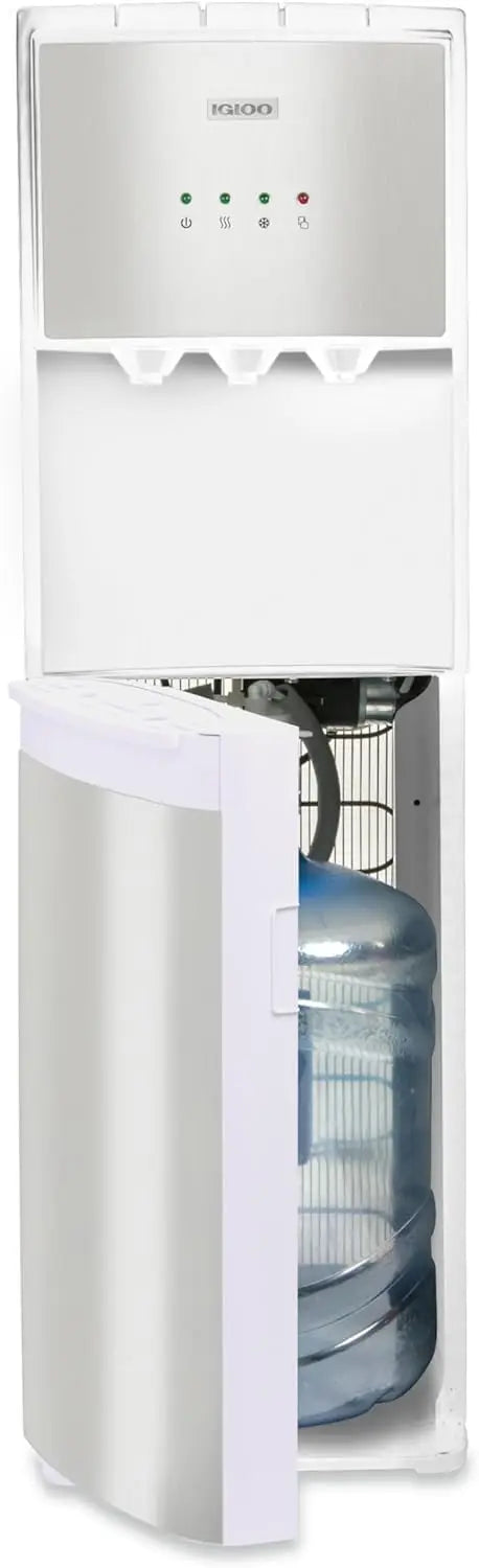 Bottom-Loading Water Dispenser with Hot, Cold & Room Temp, Fits 3-5 Gallon Jugs, Child Safety Lock for Home or Office