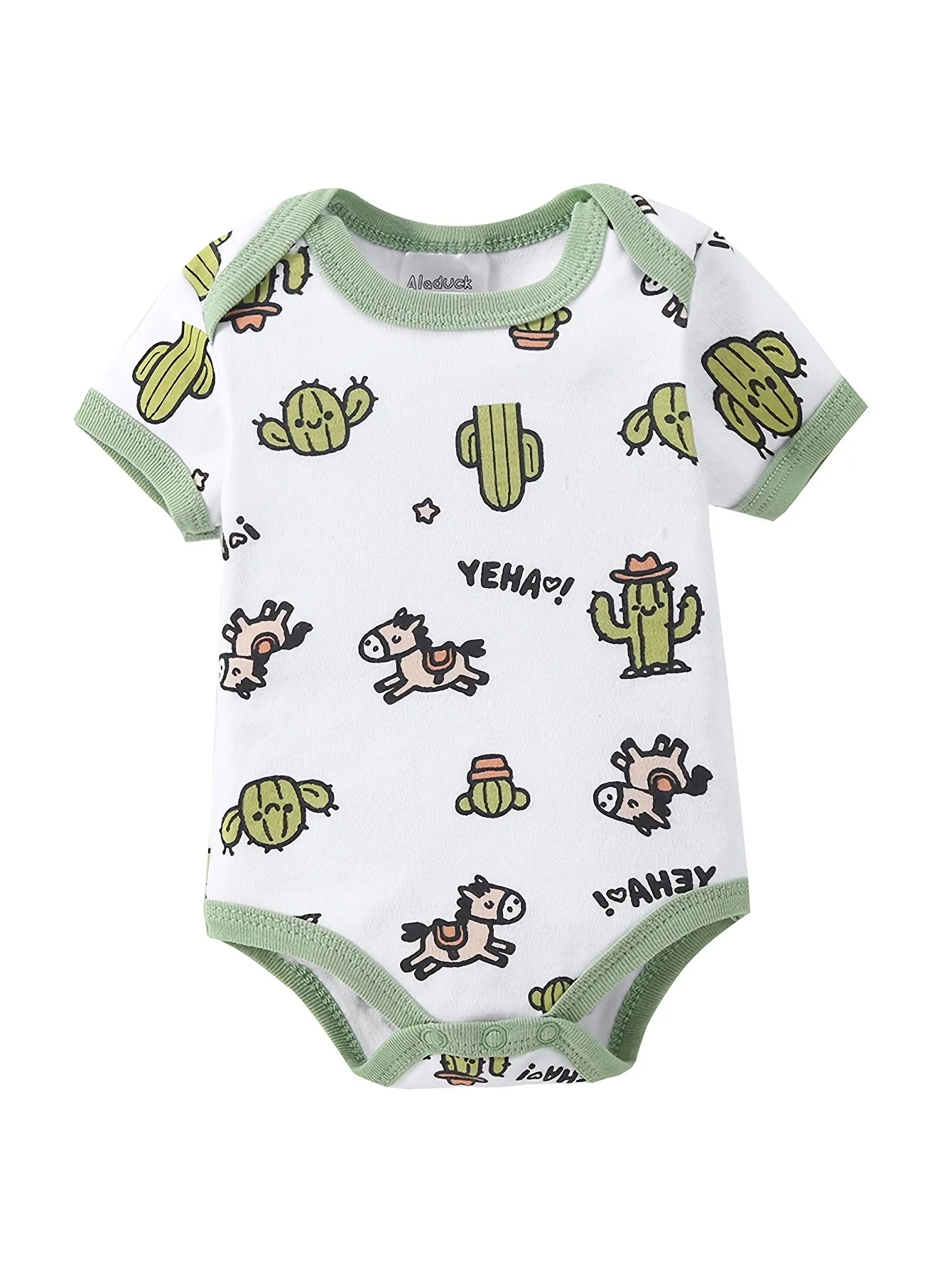 8-pc Cute Unisex Newborn Layette Sets Spring Summer, Hospital Home Outfits, Pants Hats Bibs Mittens Bodysuits Jackets Tops, for Outdoor