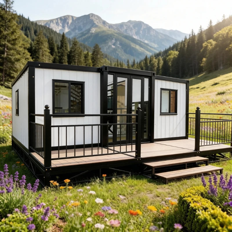 Prefab Mobile Tiny House Prefabricated Homes 2 3 Bedroom Expandable Container House 20ft 40ft Light Steel Home Garden Rooms