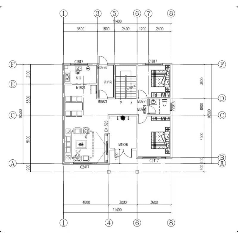Customized 20ft Modern Prefab Modular House Foldable Container Home 2 Bedrooms Expandable Tiny Home Light Steel Frame Waterproof