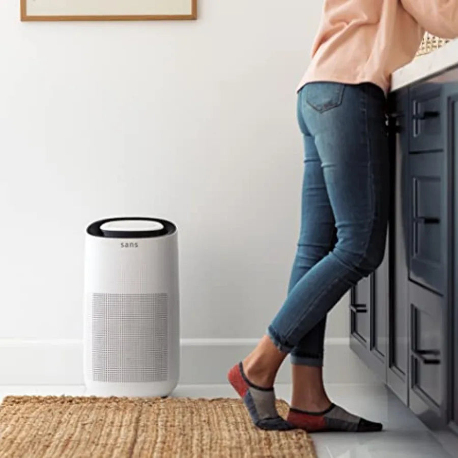 HEPA 13 Air Purifier - White - 1560ft Ultra-Quiet Home Air Purifier with Pre-Filter Activated Carbon UV-C Light Protects from O